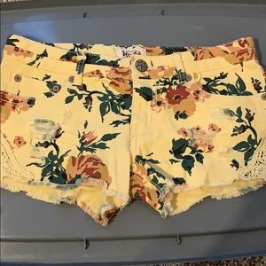 Floral Denim Shorts